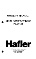 Hafler SE-150 - Owners Manual 